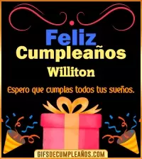 Mensaje de cumpleaños Williton